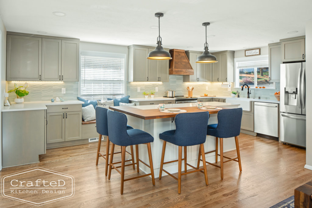 Spokane Coeur d'Alene farmhouse style kitchen remodel by CrafteD Kitchen Design