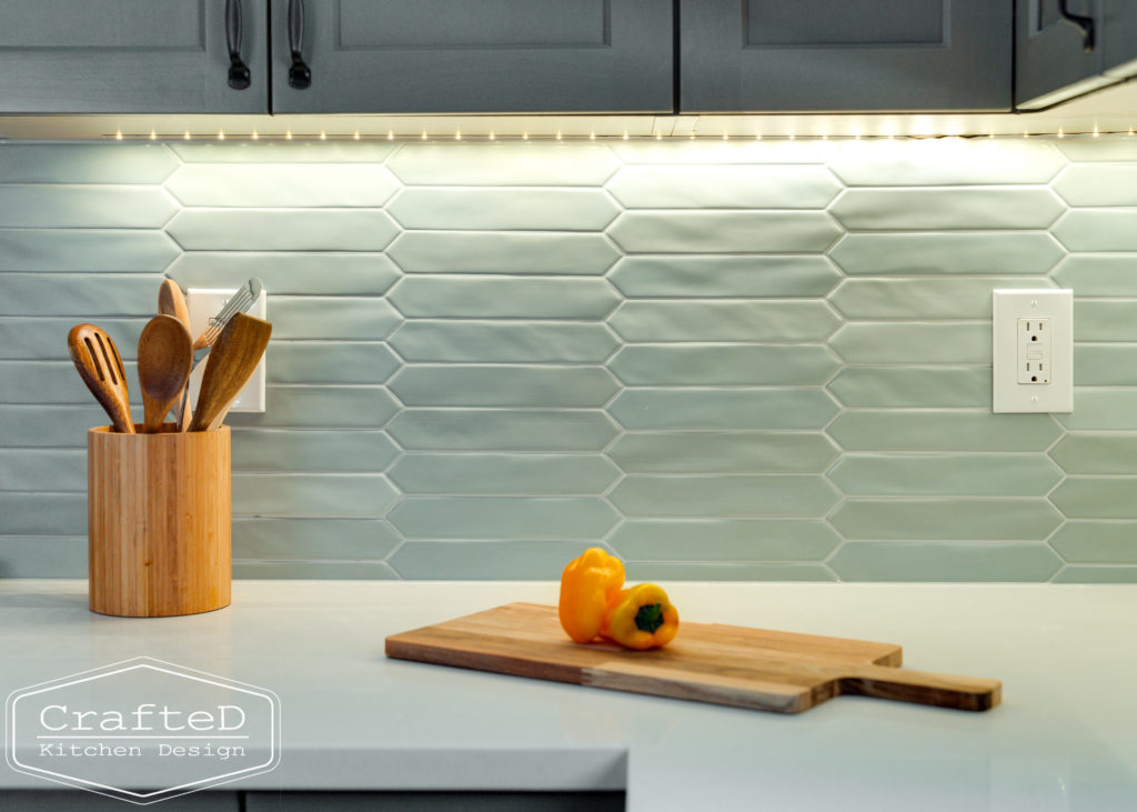 Spokane Coeur d'Alene Interior Kitchen Design with unique backsplash tile