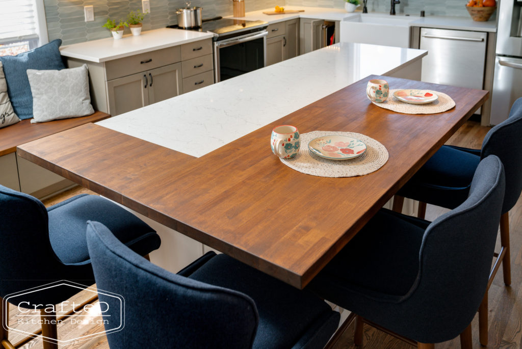Spokane Coeur d'Alene Interior Kitchen Design with walnut island