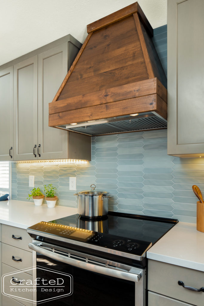Spokane Coeur d'Alene Interior Kitchen Design with wood hood