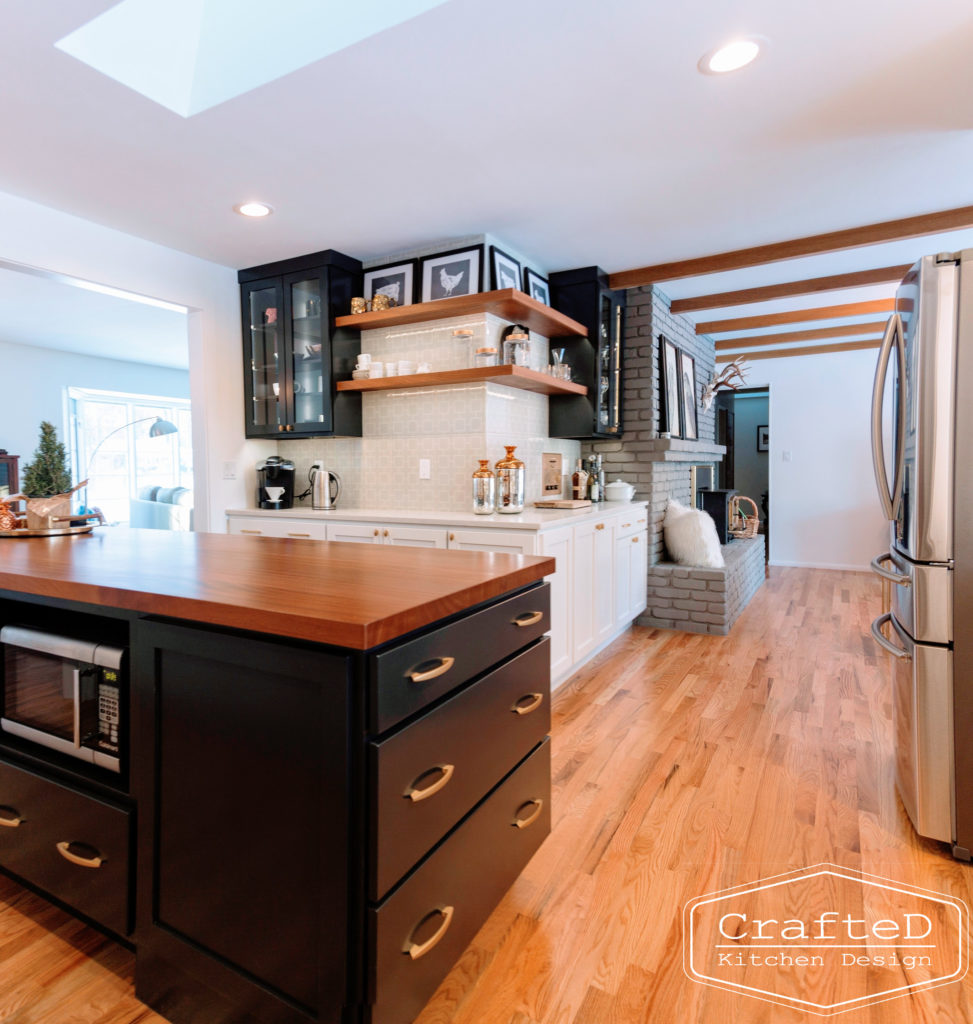 spokane interior designer kitchen home renovation black and white farmhouse kitchen