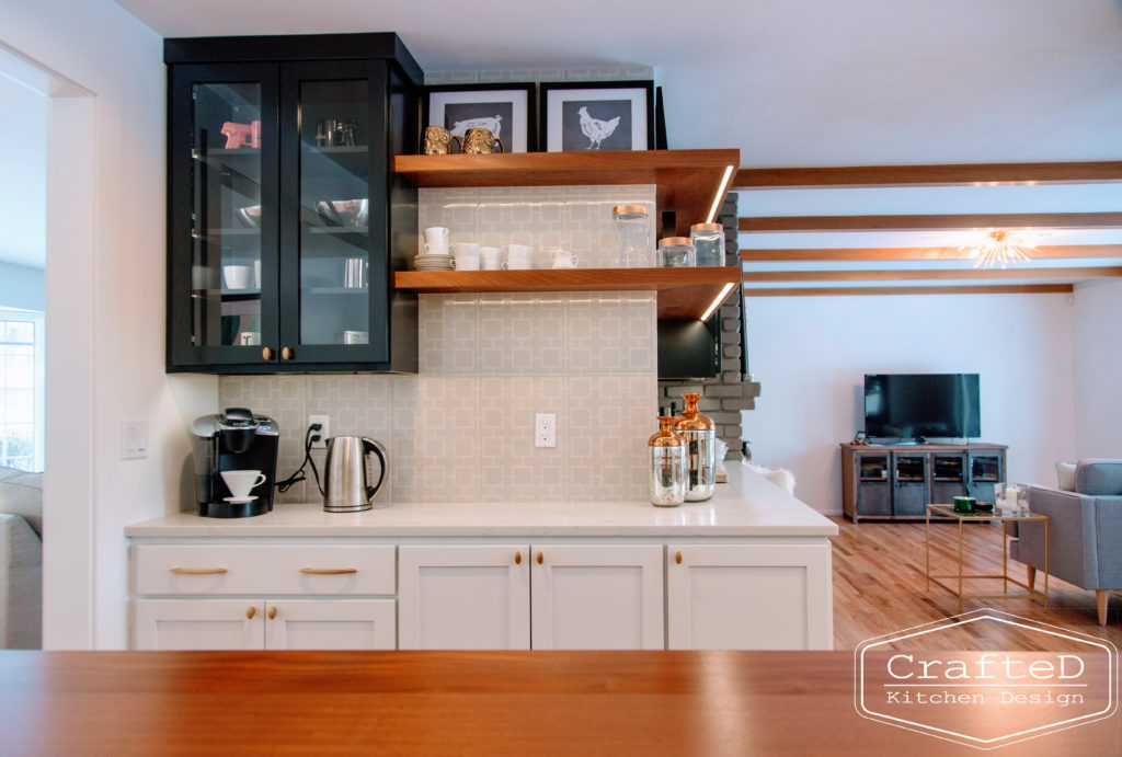 Spokane Coeur d'Alene Interior Kitchen Design corner floating shelves