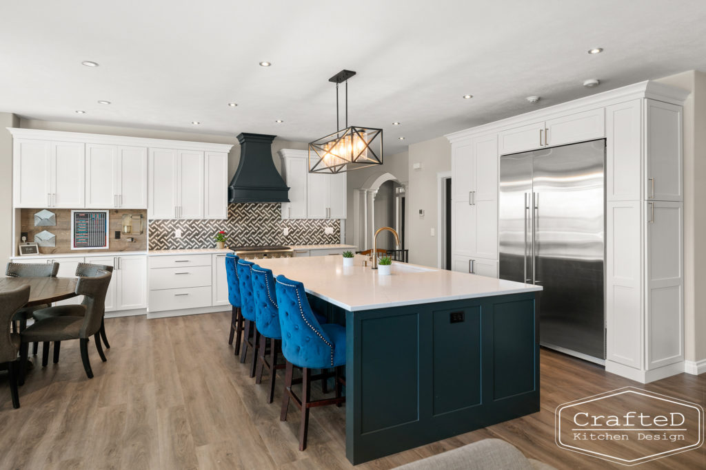 spokane kitchen design with white cabinets large island