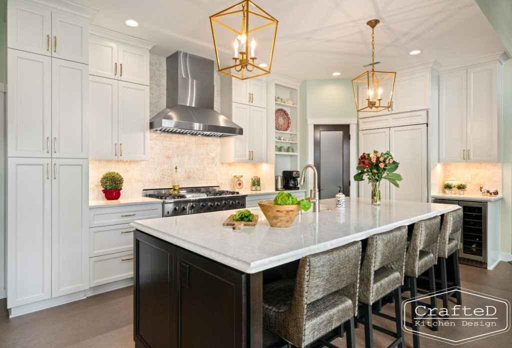 traditional large black and white kitchen with build in hutch spokane cda kitchen remodel