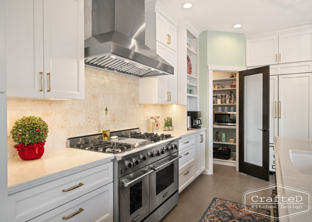 traditional large black and white kitchen with large pantry and coffee station spokane cda kitchen remodel